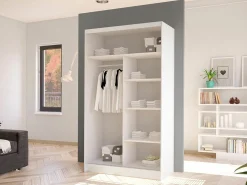 Garderobeskab Closico Fractor III (Hvid + Artisan eg)