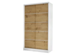 Garderobeskab Closico Fractor IV (Hvid + Artisan eg)