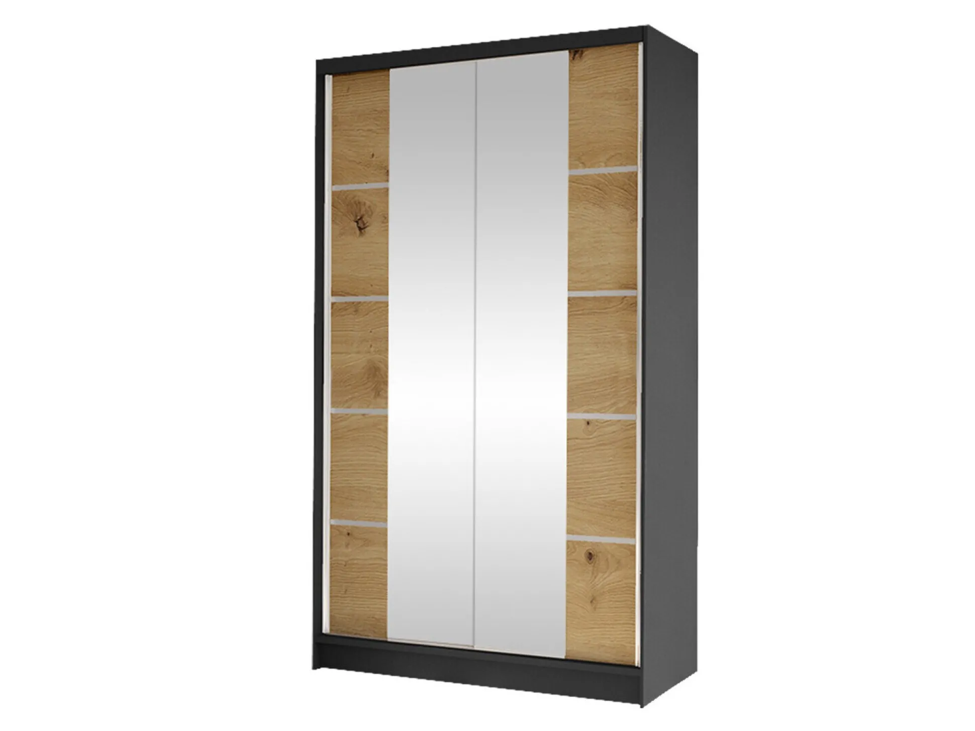 Garderobeskab Closico Fractor V (Sort + Artisan eg)