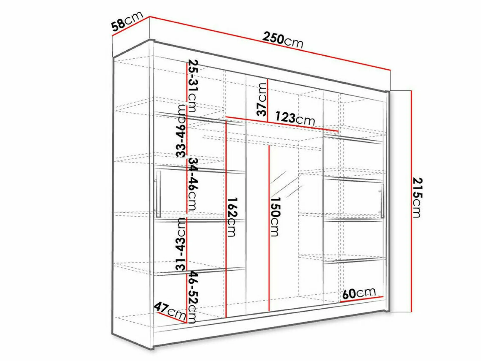 Garderobeskab Closico Ordo VI (Hvid)