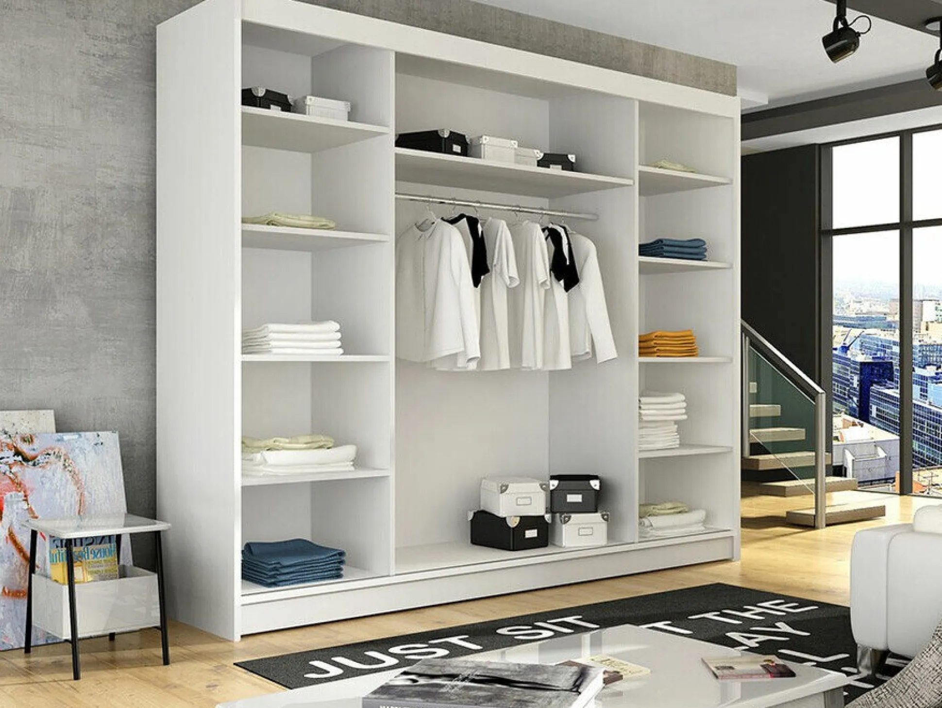 Garderobeskab Closico Ordo II (Sort)