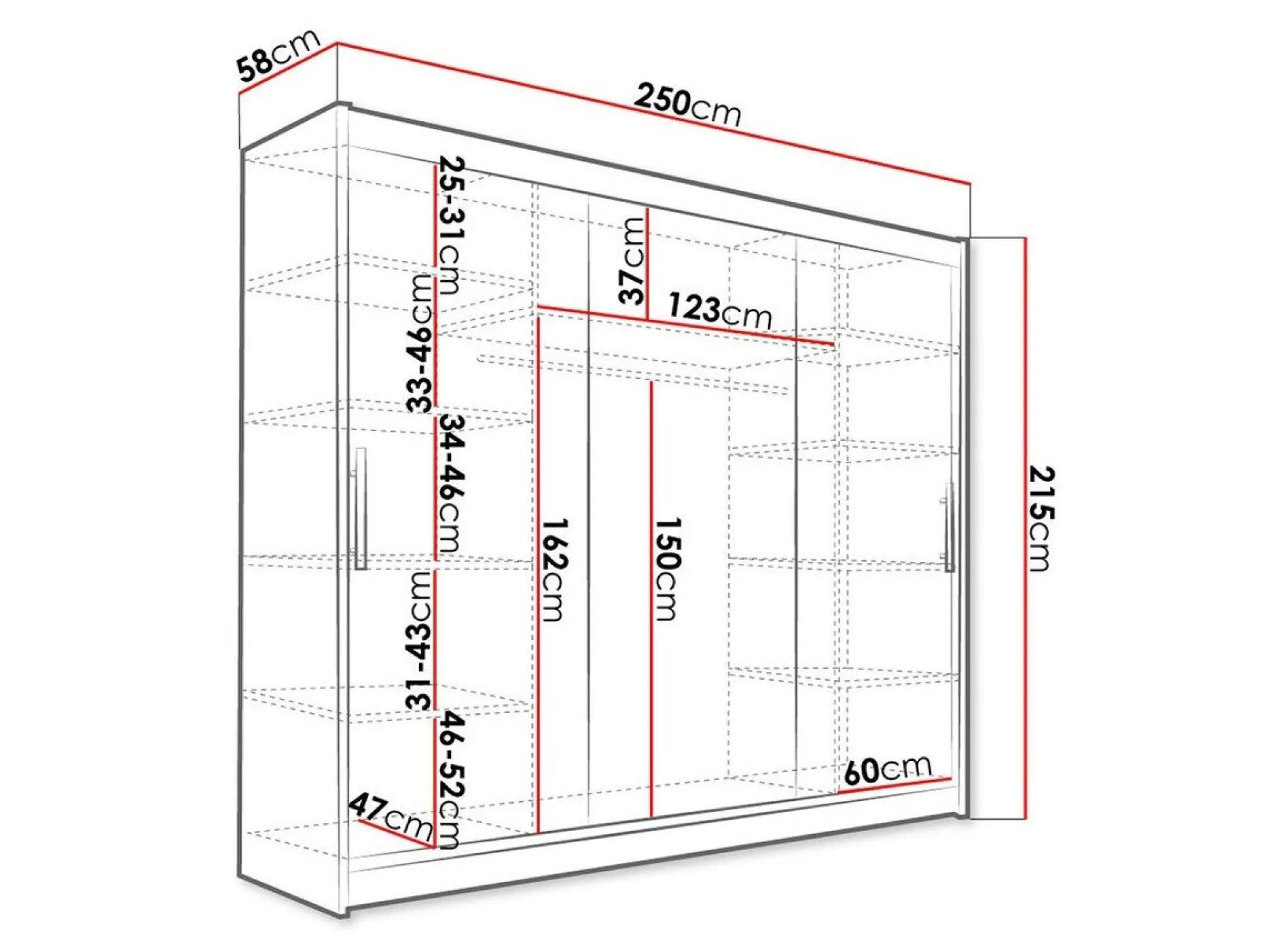 Garderobeskab Closico Ordo II (Sort)