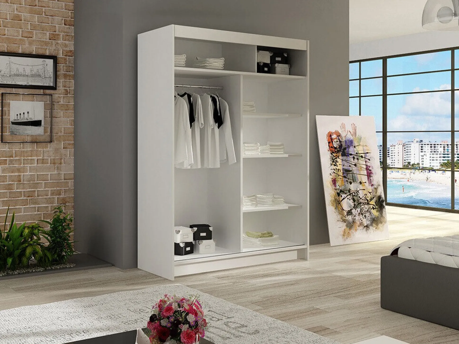 Garderobeskab Closico Pacron VII (Hvid)