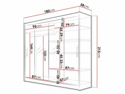 Garderobeskab Closico Pallor II (Hvid)