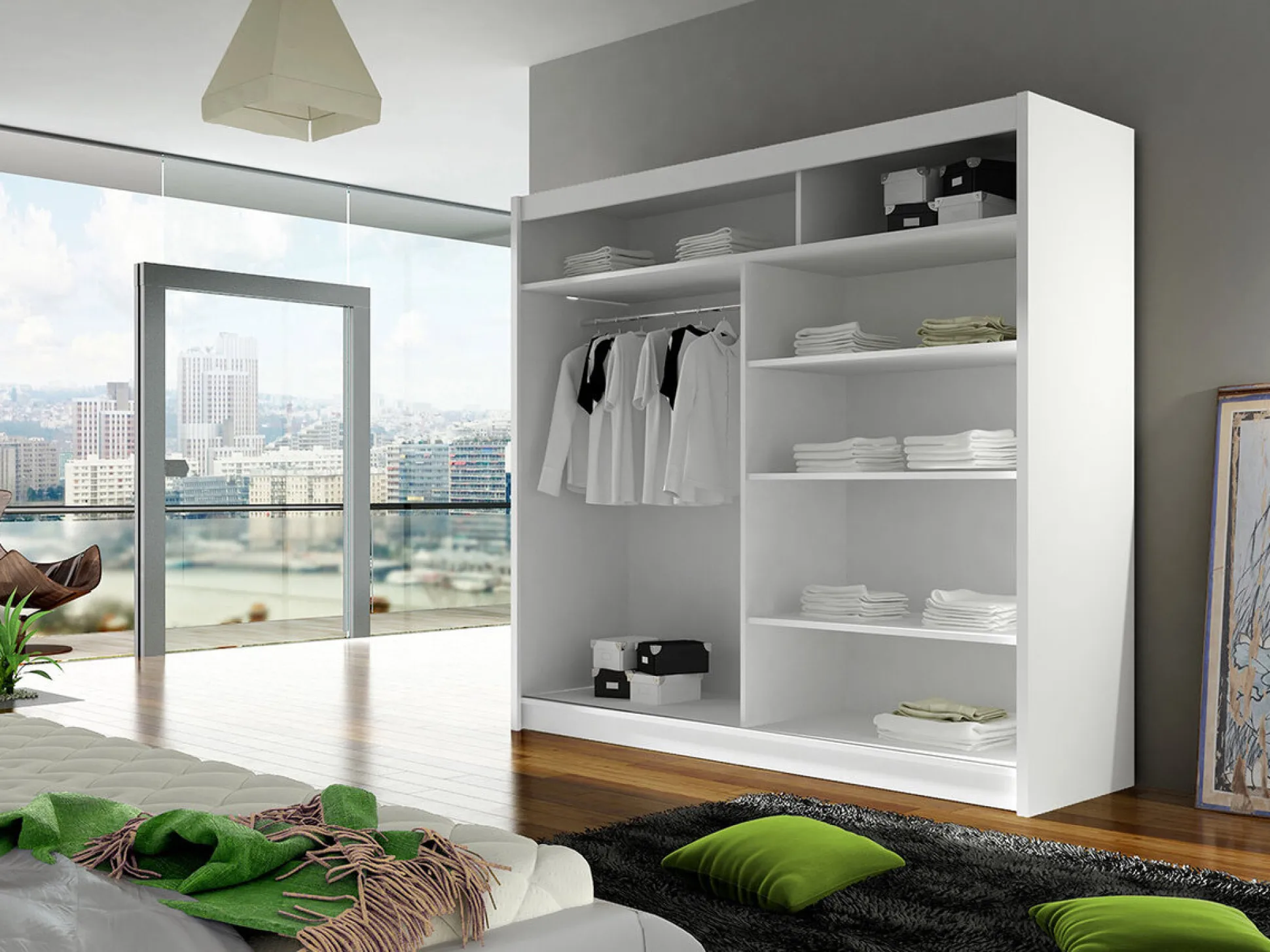 Garderobeskab Closico Pallor III (Hvid)