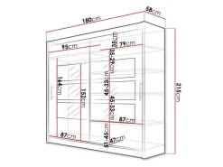Garderobeskab Closico Pallor III (Hvid)