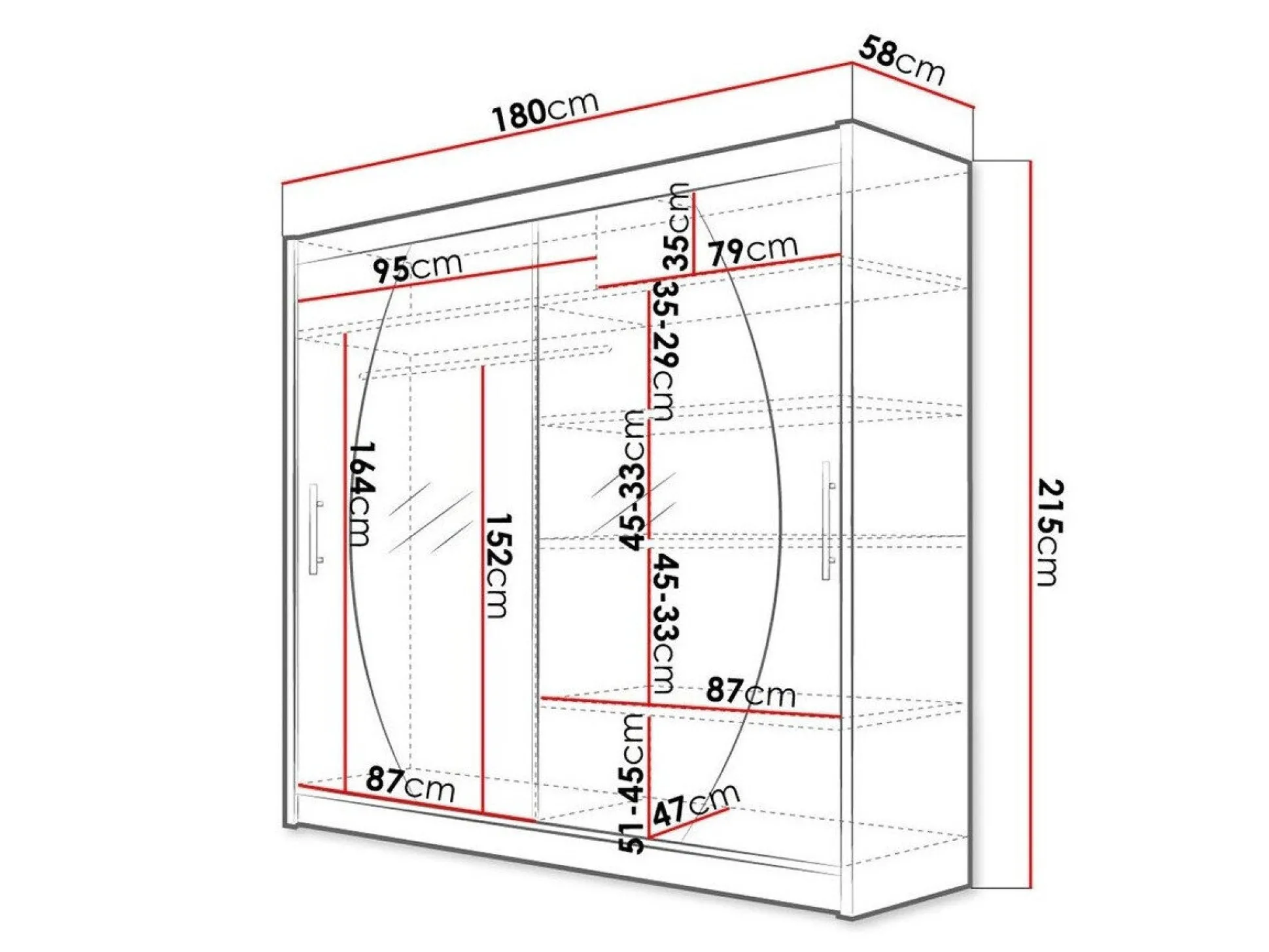 Garderobeskab Closico Pallor IV (Hvid)