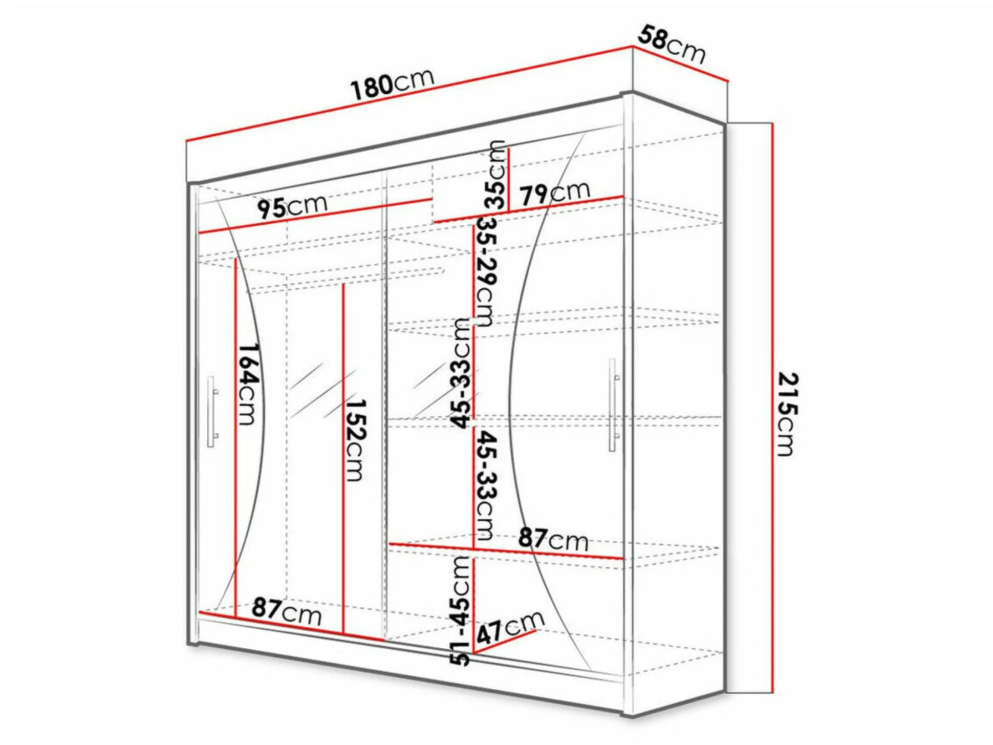 Garderobeskab Closico Pallor V (Hvid)