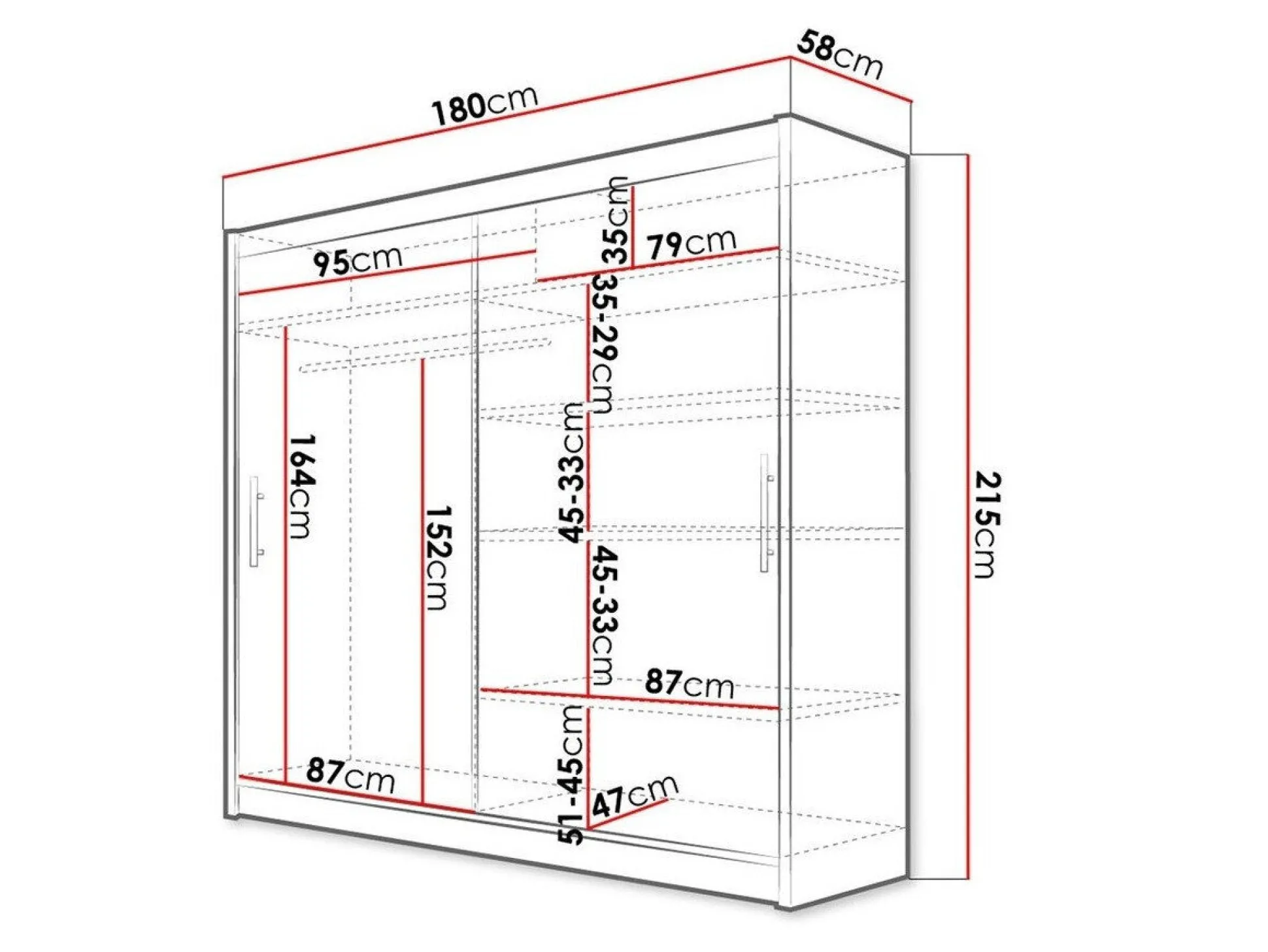 Garderobeskab Closico Pallor I (Sort)