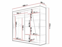 Garderobeskab Closico Pallor XIV (Hvid)