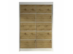 Garderobeskab Closico Salvor IV (Hvid + Artisan eg)