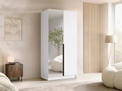 Garderobeskab Closico Staton II (Hvid + Sort)