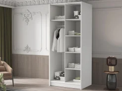 Garderobeskab Closico Staton II (Hvid + Sort)