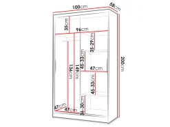 Garderobeskab Closico Structor II (Sort + Artisan eg)