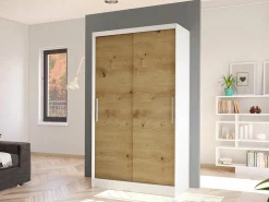 Garderobeskab Closico Structor I (Hvid + Artisan eg)