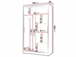 Garderobeskab Closico Structor VI (Hvid + Artisan eg)