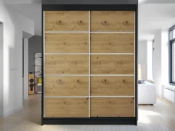 Garderobeskab Closico Vastor IV (Sort + Artisan eg)