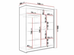 Garderobeskab Closico Vastor III (Sonoma eg)