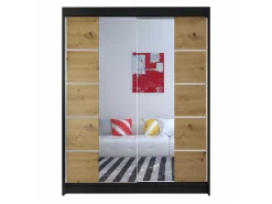 Garderobeskab Closico Vastor V (Sort + Artisan eg)