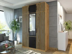 Garderobeskab Collis I (Wotan eg + Sort)