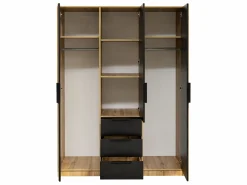 Garderobeskab Collis I (Wotan eg + Sort)