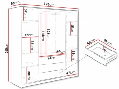 Garderobeskab Collis II (Wotan eg + Sort)