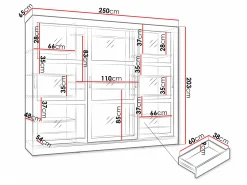 Garderobeskab Comfivo Opus (Sort)