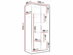 Garderobeskab Comfivo Papilio II (Hvid)