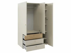 Garderobeskab Domcali 100 (Grå + Egetræ)