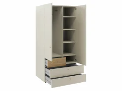 Garderobeskab Domcali 101 (Grå + Egetræ)