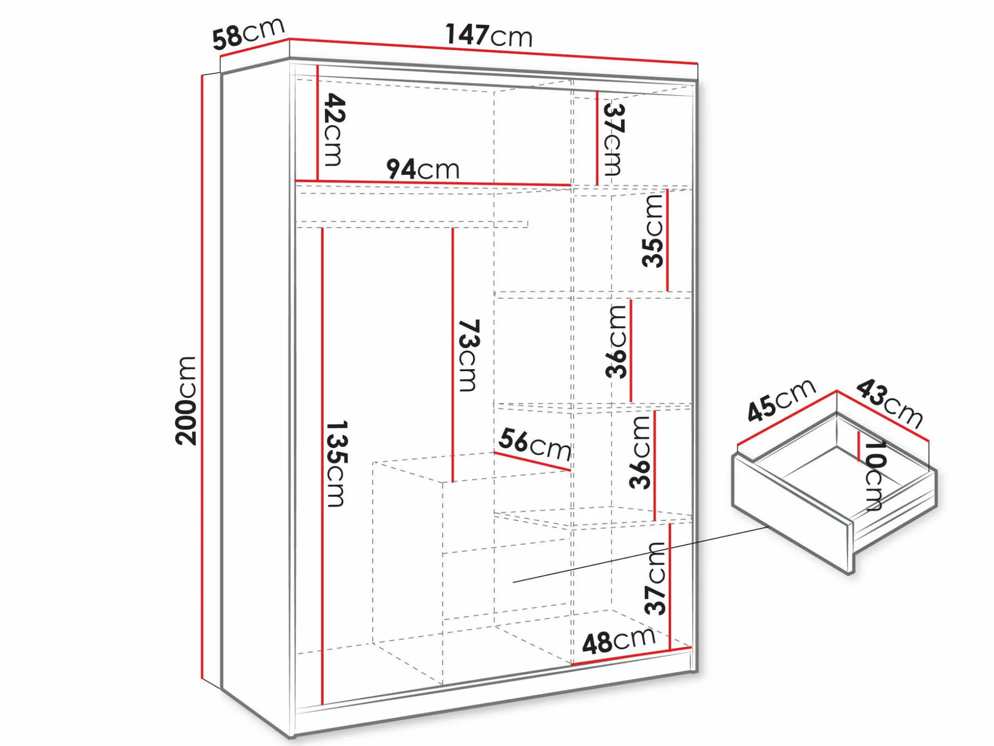 Garderobeskab Dortivu IV (Wellington eg)