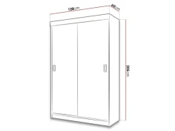 Garderobeskab Dover 111 (Hvid + Grafit)