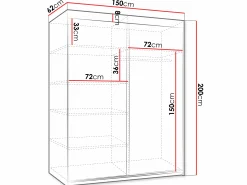 Garderobeskab Dover 110 (Hvid)