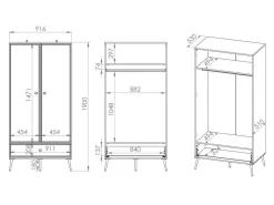 Garderobeskab Elbrevi 100