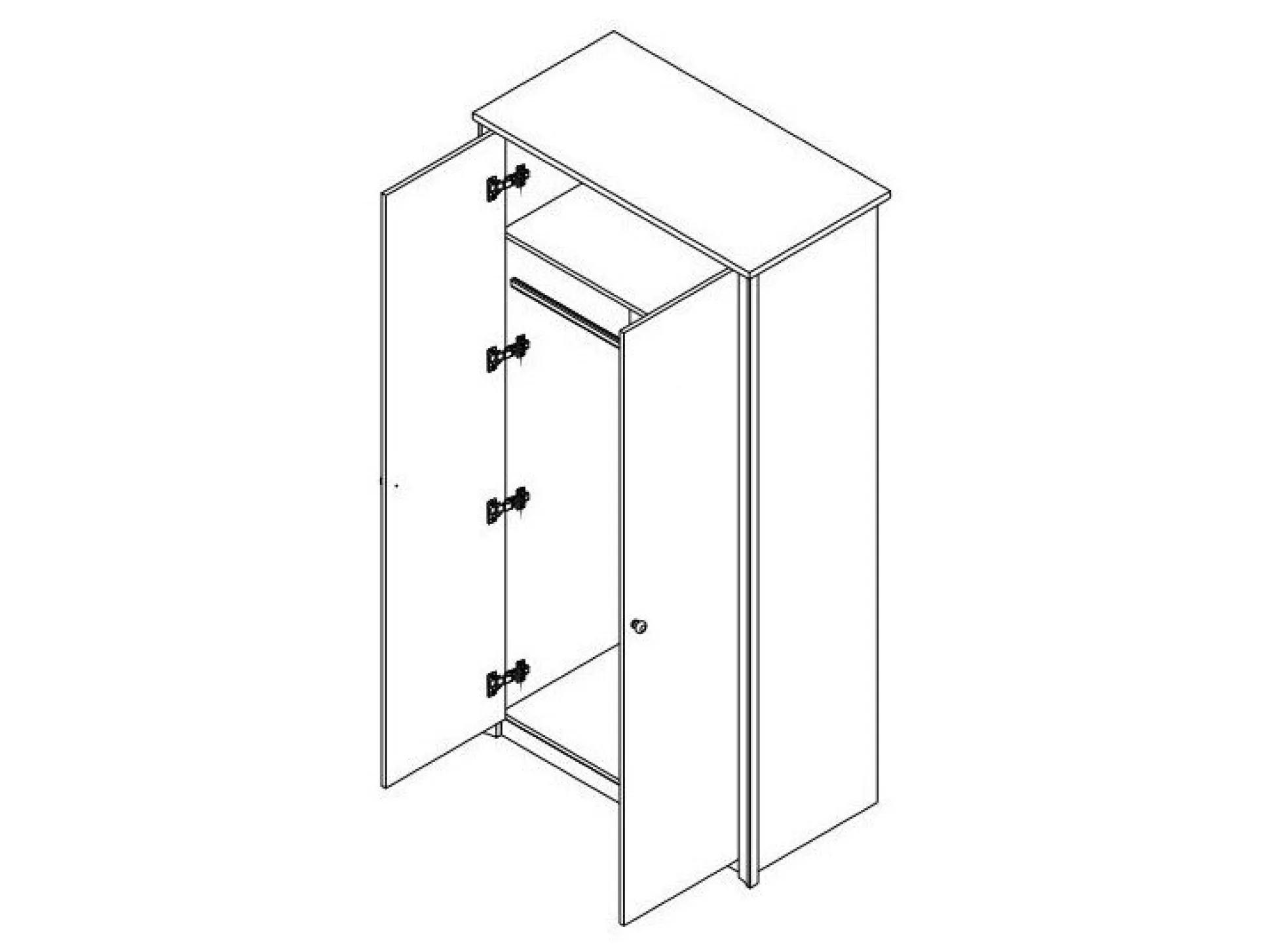 Garderobeskab Elialo 111 (Sonoma eg)