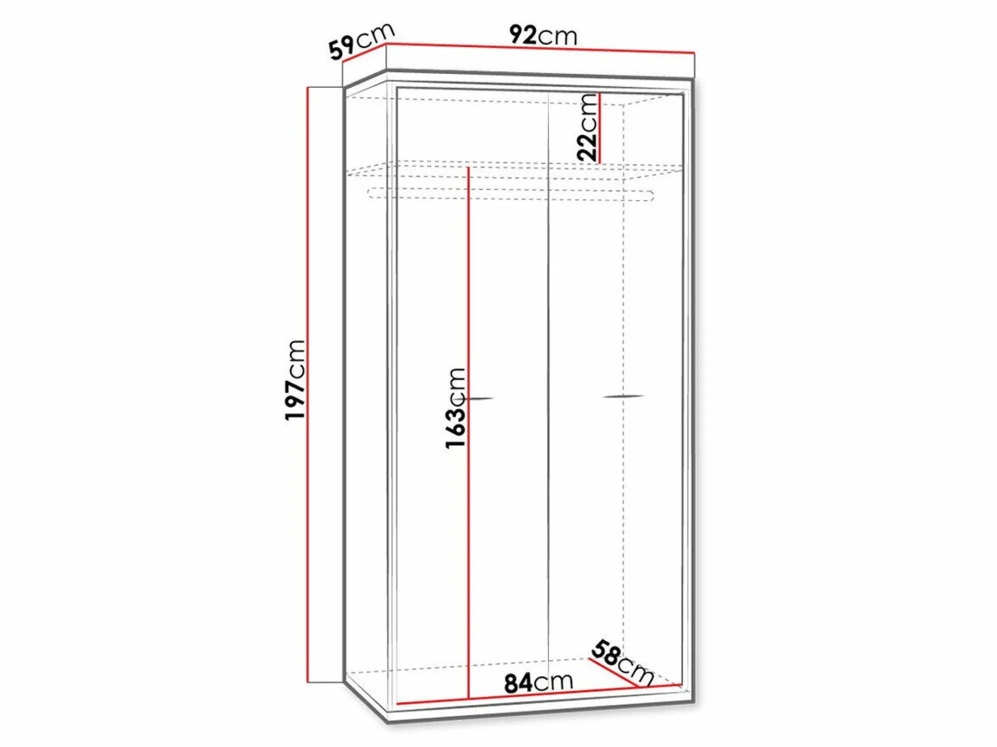 Garderobeskab Etrmoni 100