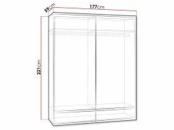 Garderobeskab Etrmoni 109 (Lyst træ)