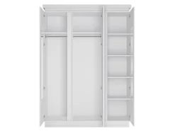 Garderobeskab Feldeli 115 (Hvid + Glansfuld hvid)