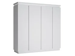 Garderobeskab Feldeli 116 (Hvid + Glansfuld hvid)