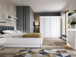 Garderobeskab Feldeli 116 (Hvid + Glansfuld hvid)