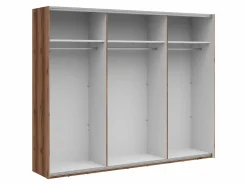 Garderobeskab Fivale 124 (Mørk Delano eg + Glansfuld hvid)