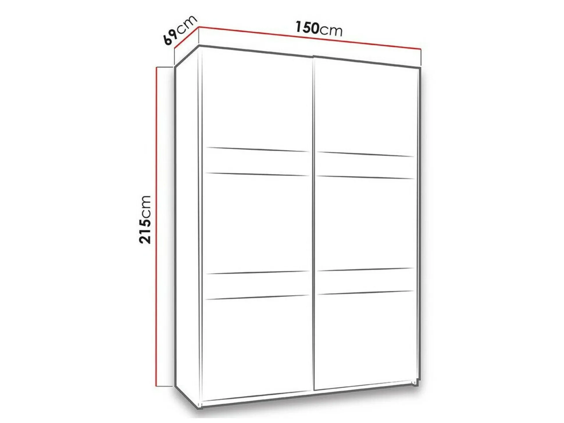 Garderobeskab Fivelbo 109 (Kloster eg + Blank sort)