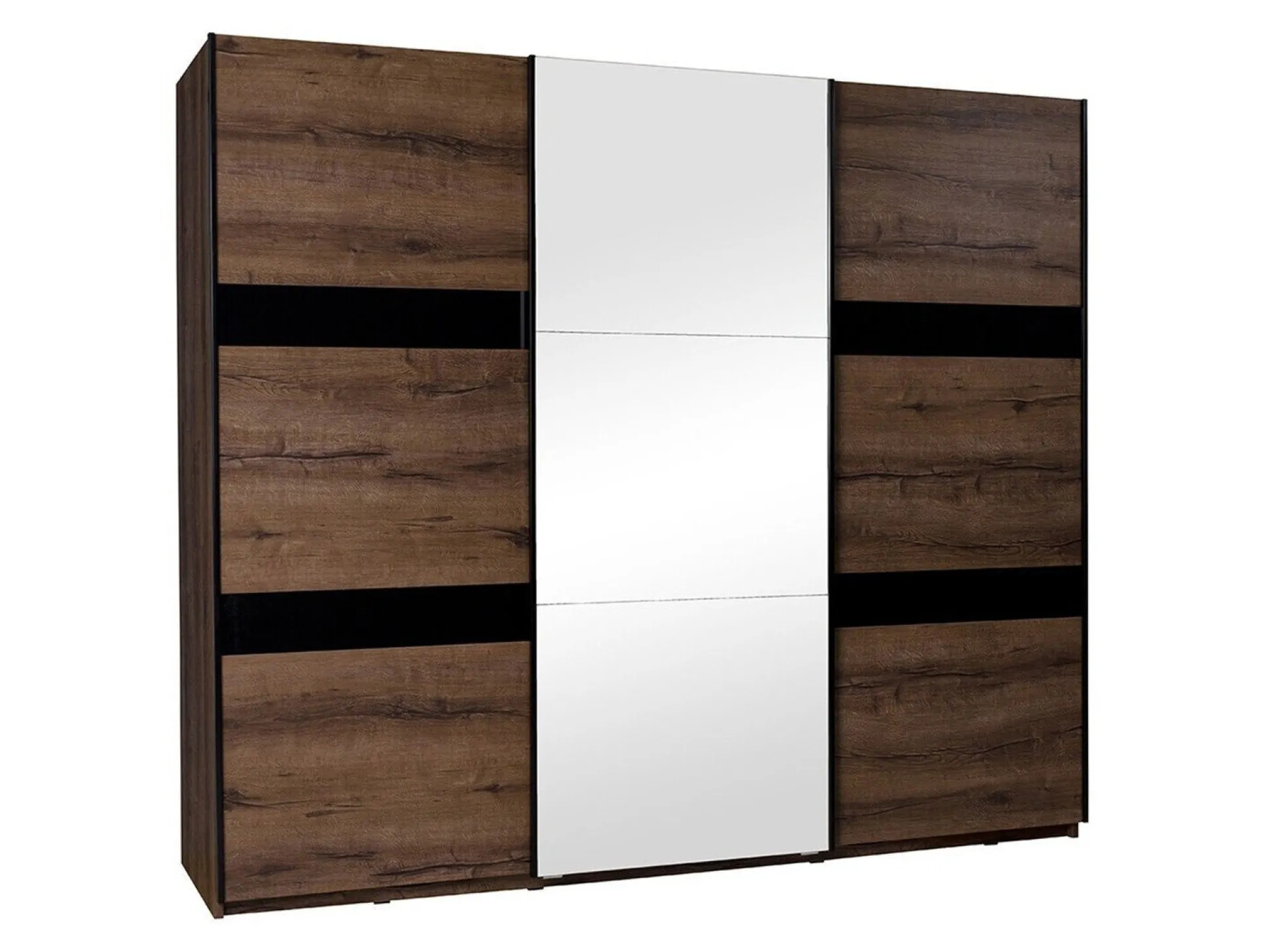 Garderobeskab Fivelbo 110 (Kloster eg + Blank sort)