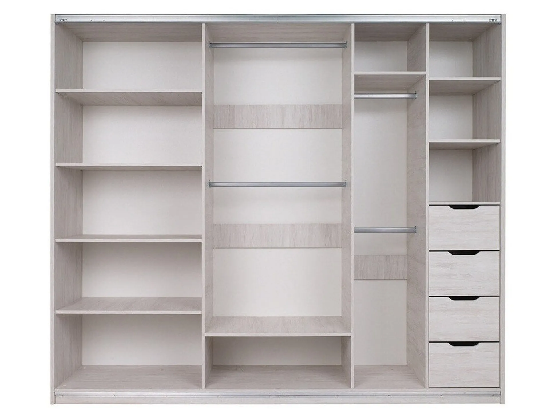 Garderobeskab Fivelbo 110 (Kloster eg + Blank sort)