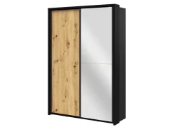 Garderobeskab Fresno 122 (Artisan eg + Sort)