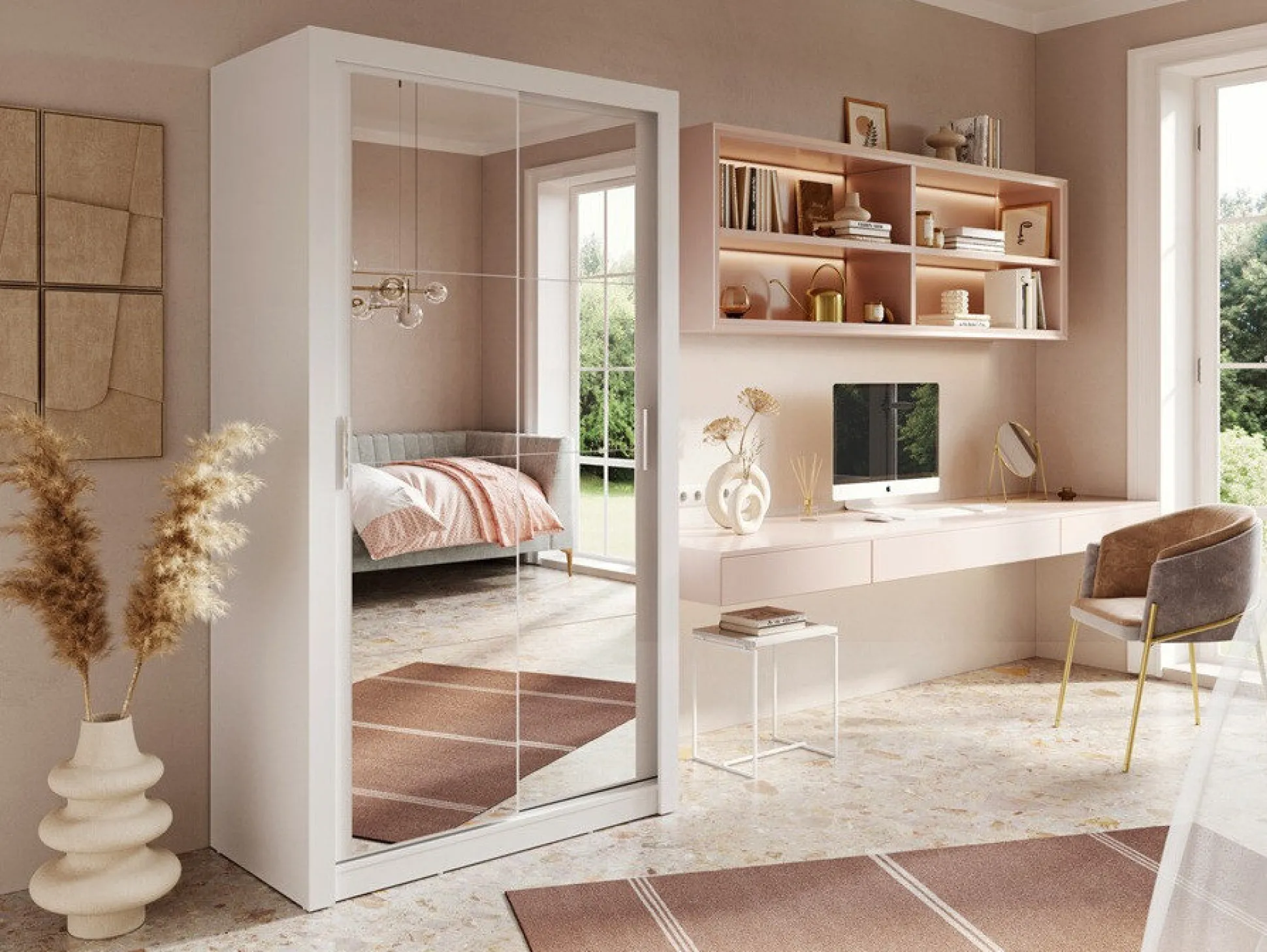 Garderobeskab Fresno 121 (Hvid)