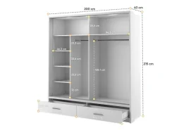 Garderobeskab Fresno 104 (Hvid)