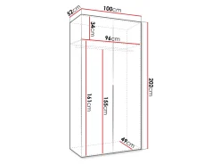 Garderobeskab Hartford 535 (Artisan eg)