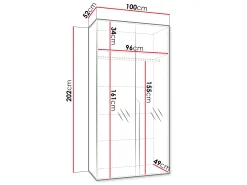 Garderobeskab Hartford 589 (Hvid)