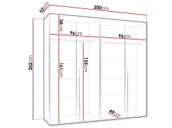 Garderobeskab Hartford 581 (Hvid)